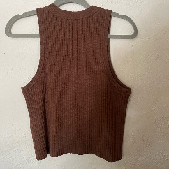Madewell Kendale Button-Front Crop Sweater Tank - Picture 7 of 8